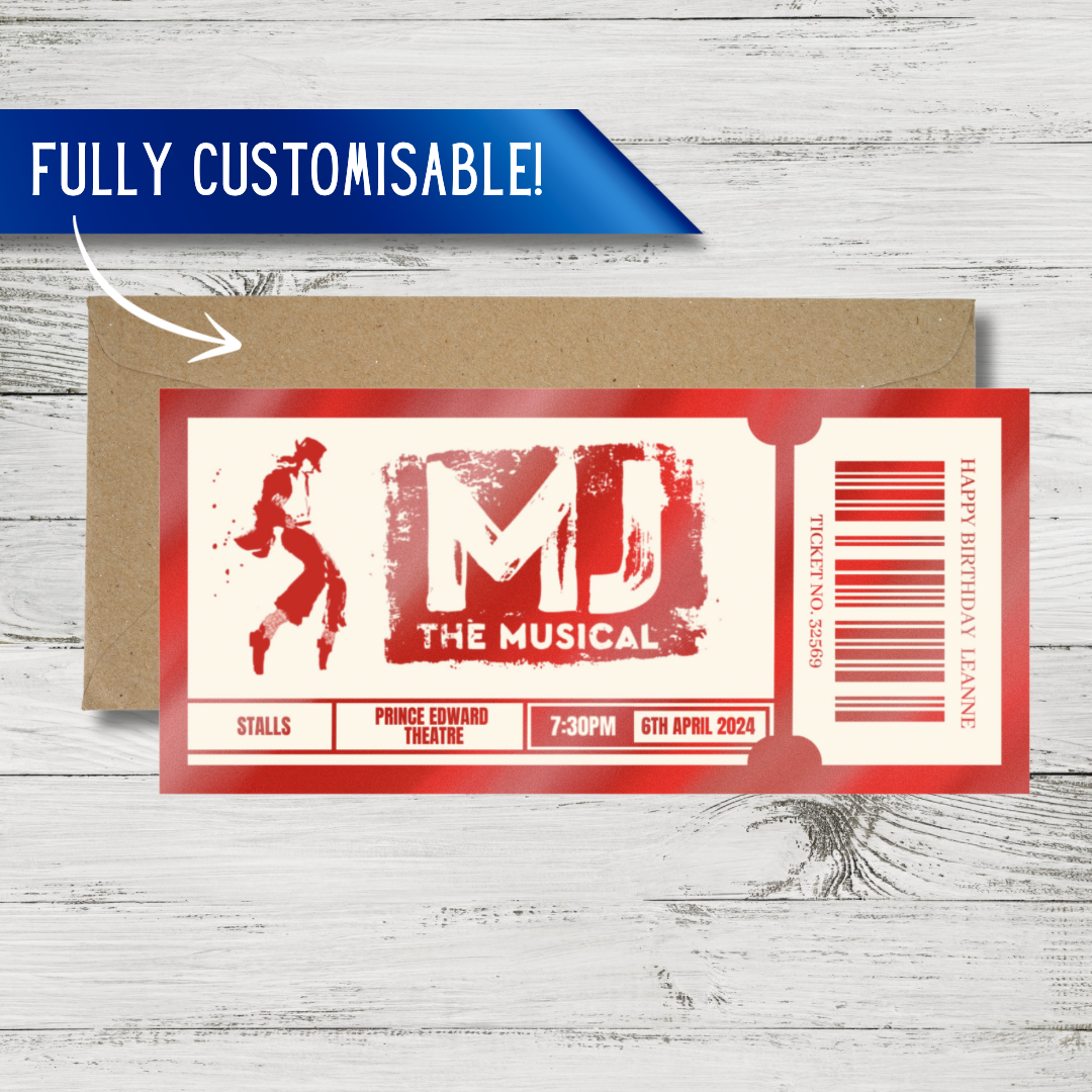Any Show Ticket | MJ The Musical | West End Theatre Ticket | Musical | Surprise Fake Ticket