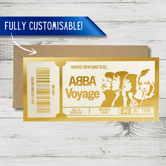 Any Experience | ABBA | Surprise Ticket | Foil Gift Voucher | Surprise Reveal