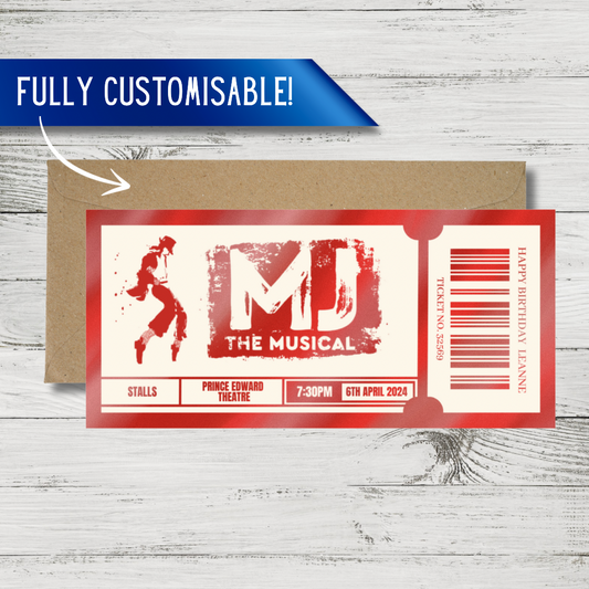 Any Show Ticket | MJ The Musical | West End Theatre Ticket | Musical | Surprise Fake Ticket