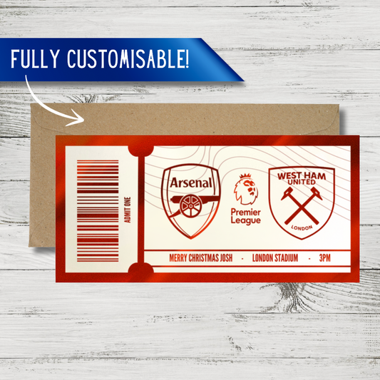 ANY Football Match | West Ham |Surprise Ticket Reveal | Foil Gift Voucher | Arsenal